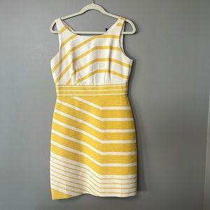 Classy yellow and white dress